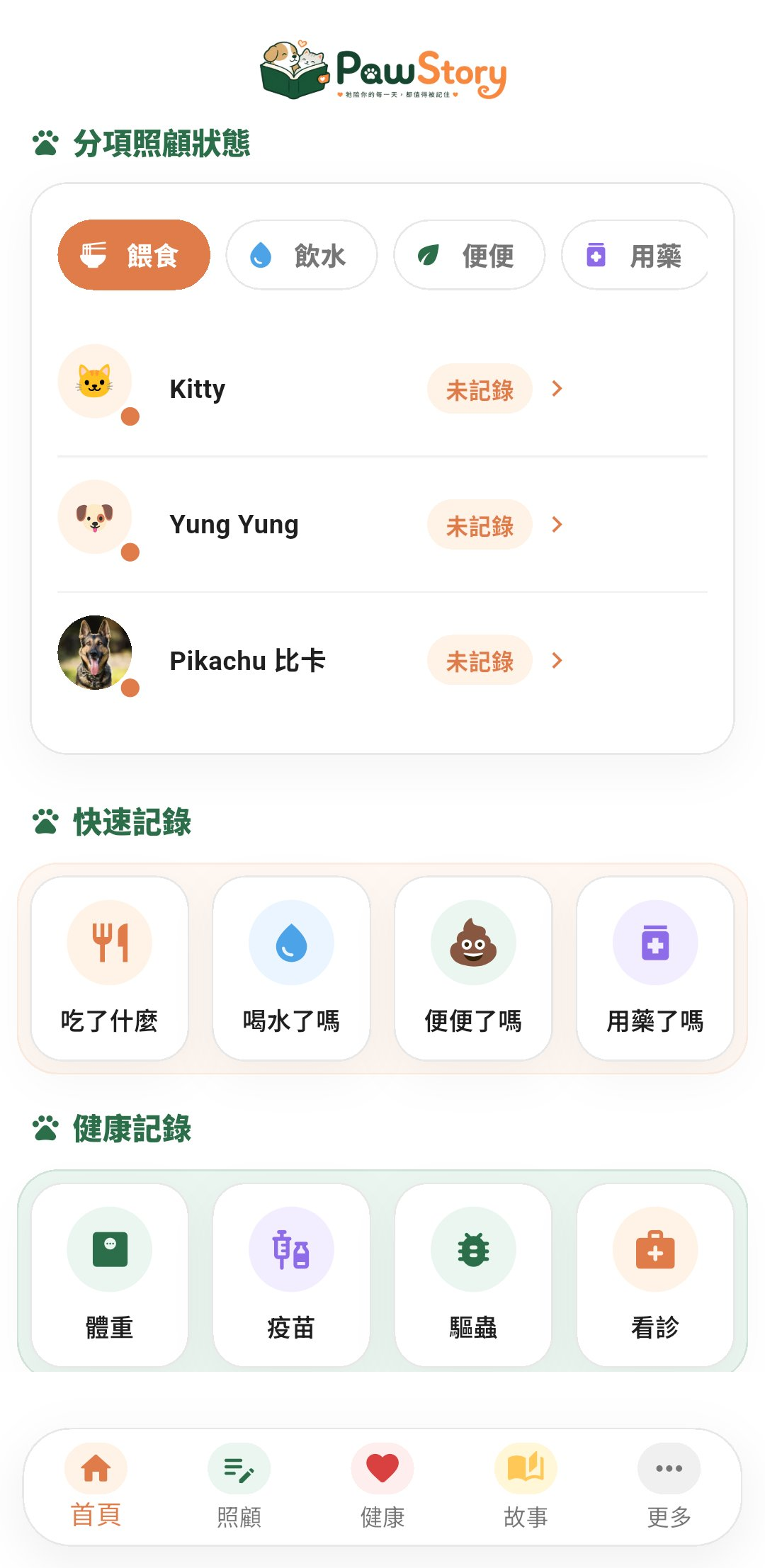 分项照顾状态